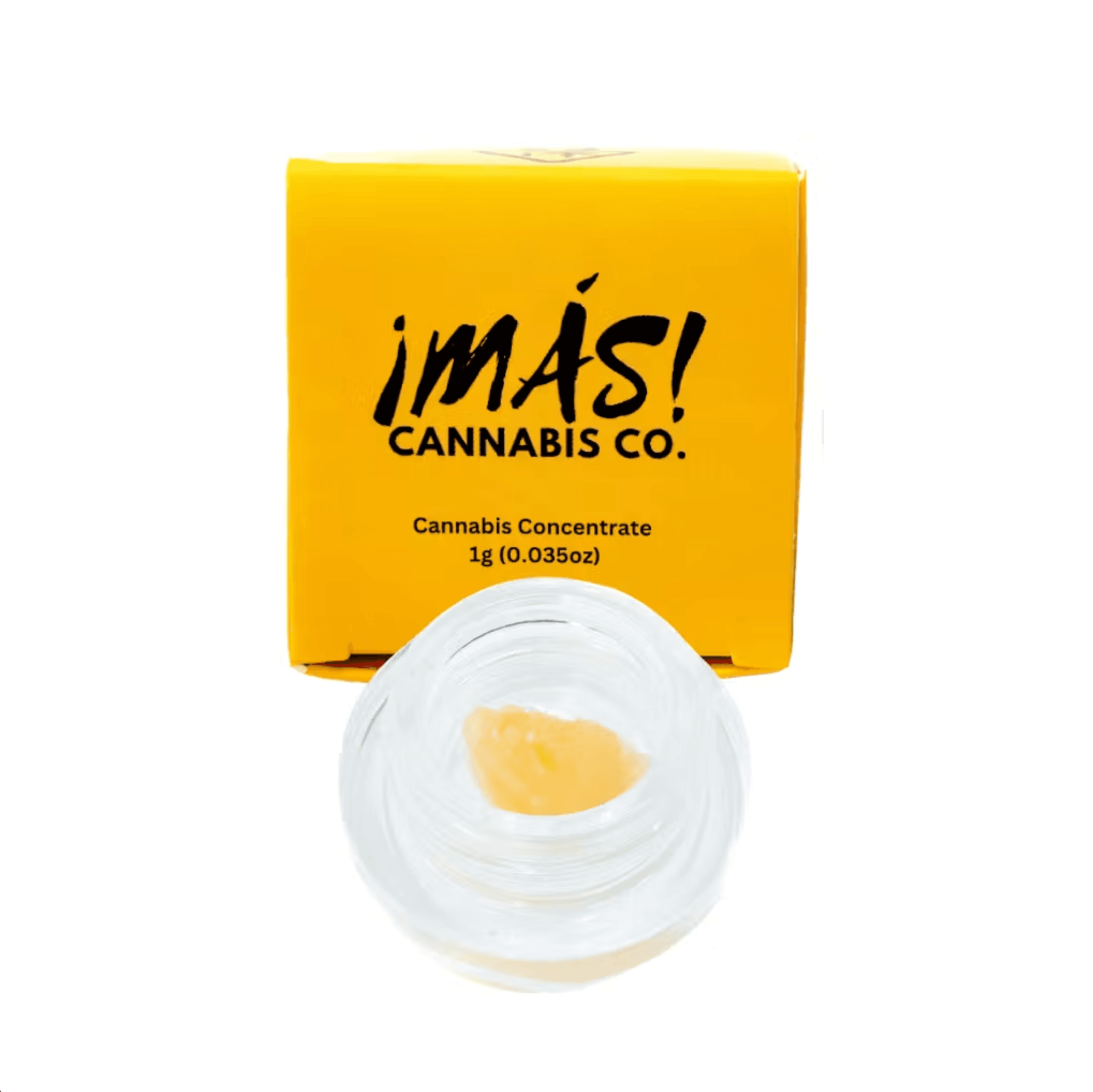 White label cannabis concentrate in a 1g glass jar with branded box, packaged by JIT Distro in California